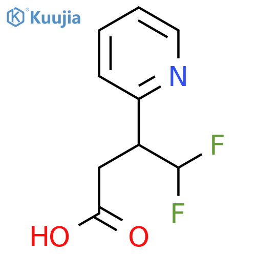4,4-difluoro-3-(pyridin-2-yl)butanoic acid structure