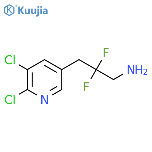 3-(5,6-dichloropyridin-3-yl)-2,2-difluoropropan-1-amine structure