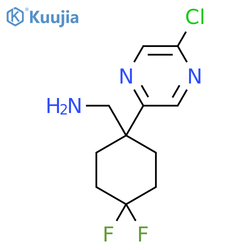 1-(5-chloropyrazin-2-yl)-4,4-difluorocyclohexylmethanamine structure