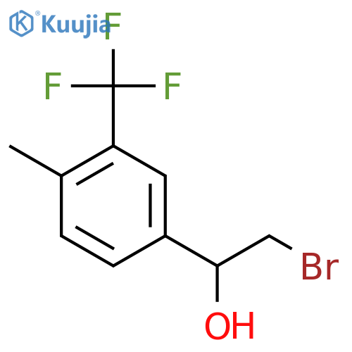 2-bromo-1-4-methyl-3-(trifluoromethyl)phenylethan-1-ol structure