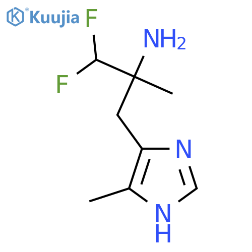1,1-difluoro-2-methyl-3-(4-methyl-1H-imidazol-5-yl)propan-2-amine structure