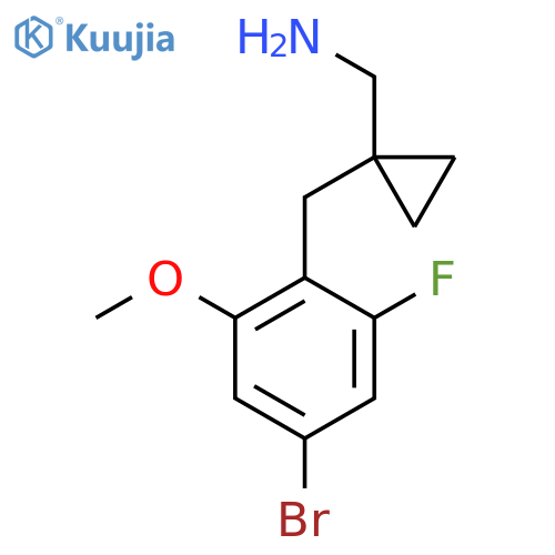 {1-(4-bromo-2-fluoro-6-methoxyphenyl)methylcyclopropyl}methanamine structure