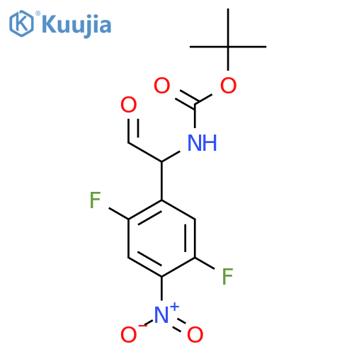 tert-butyl N-1-(2,5-difluoro-4-nitrophenyl)-2-oxoethylcarbamate structure