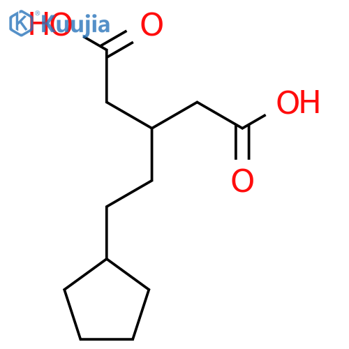 3-(2-cyclopentylethyl)pentanedioic acid structure
