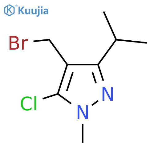 4-(bromomethyl)-5-chloro-1-methyl-3-(propan-2-yl)-1H-pyrazole structure