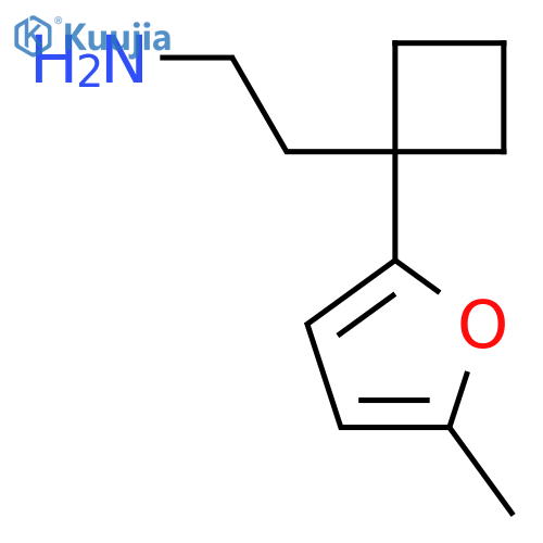 2-1-(5-methylfuran-2-yl)cyclobutylethan-1-amine structure