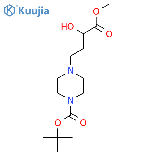 tert-butyl 4-(3-hydroxy-4-methoxy-4-oxobutyl)piperazine-1-carboxylate structure