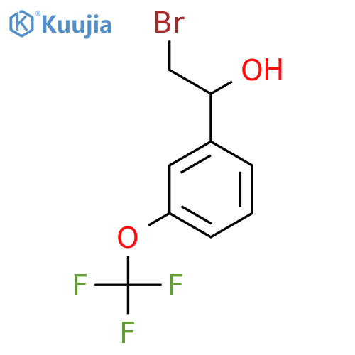 2-bromo-1-3-(trifluoromethoxy)phenylethan-1-ol structure