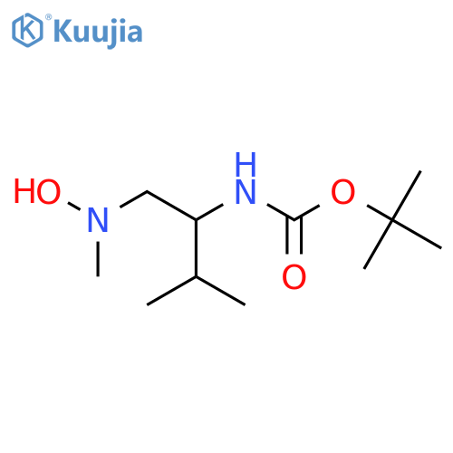 tert-butyl N-{1-hydroxy(methyl)amino-3-methylbutan-2-yl}carbamate structure