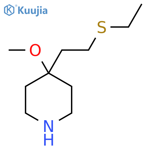4-2-(ethylsulfanyl)ethyl-4-methoxypiperidine structure
