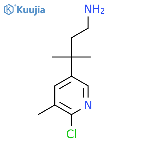 3-(6-Chloro-5-methylpyridin-3-yl)-3-methylbutan-1-amine structure
