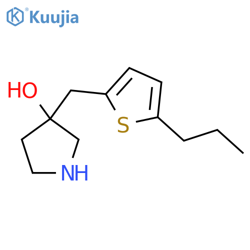 3-(5-propylthiophen-2-yl)methylpyrrolidin-3-ol structure