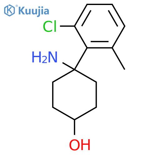 4-amino-4-(2-chloro-6-methylphenyl)cyclohexan-1-ol structure