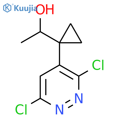 1-1-(3,6-dichloropyridazin-4-yl)cyclopropylethan-1-ol structure