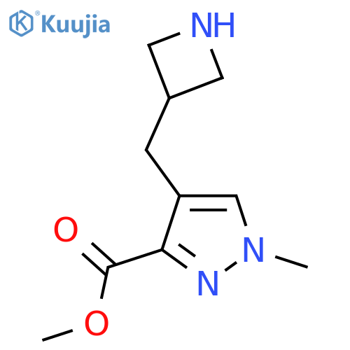 methyl 4-(azetidin-3-yl)methyl-1-methyl-1H-pyrazole-3-carboxylate structure