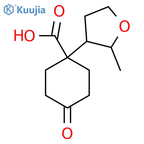 1-(2-methyloxolan-3-yl)-4-oxocyclohexane-1-carboxylic acid structure