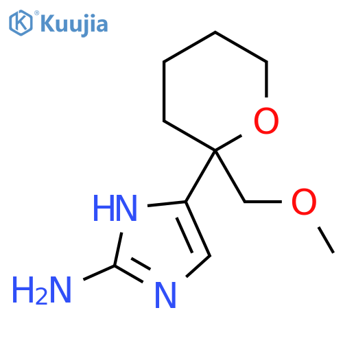 5-2-(methoxymethyl)oxan-2-yl-1H-imidazol-2-amine structure