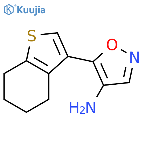 5-(4,5,6,7-tetrahydro-1-benzothiophen-3-yl)-1,2-oxazol-4-amine structure