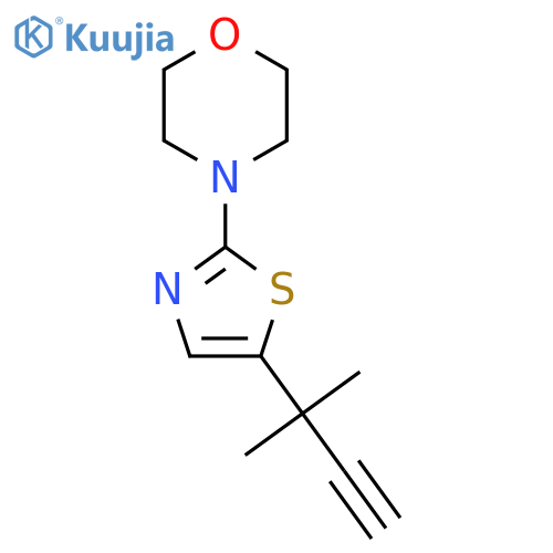 4-5-(2-methylbut-3-yn-2-yl)-1,3-thiazol-2-ylmorpholine structure