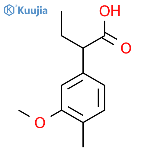 2-(3-methoxy-4-methylphenyl)butanoic acid structure
