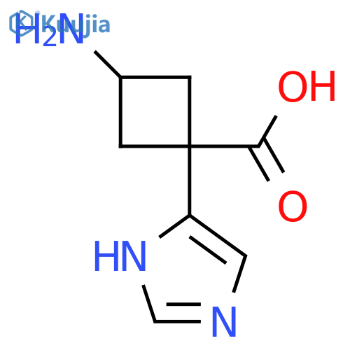3-amino-1-(1H-imidazol-5-yl)cyclobutane-1-carboxylic acid structure