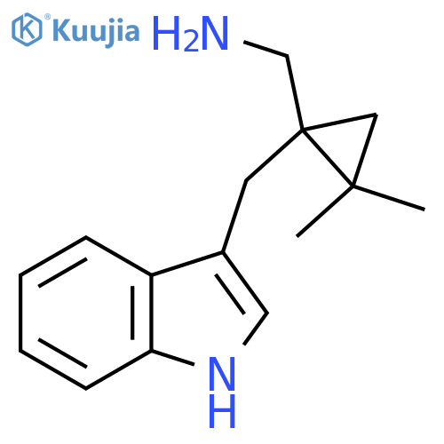 {1-(1H-indol-3-yl)methyl-2,2-dimethylcyclopropyl}methanamine structure