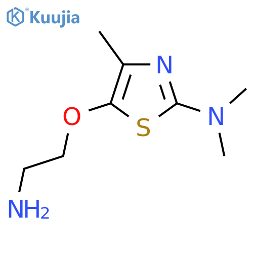 5-(2-aminoethoxy)-N,N,4-trimethyl-1,3-thiazol-2-amine structure