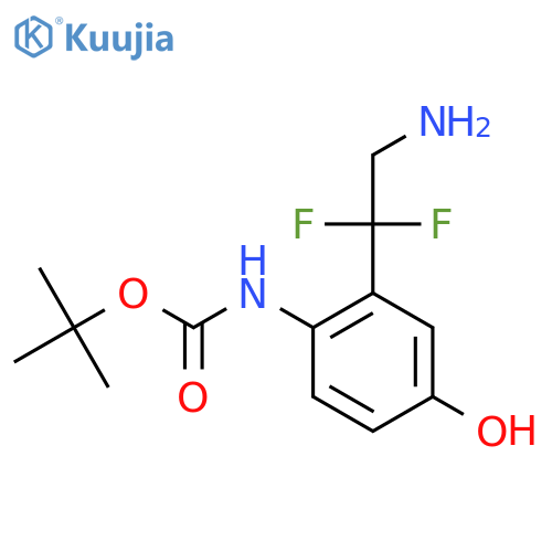 tert-butyl N-2-(2-amino-1,1-difluoroethyl)-4-hydroxyphenylcarbamate structure