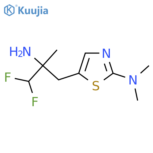 5-(2-amino-3,3-difluoro-2-methylpropyl)-N,N-dimethyl-1,3-thiazol-2-amine structure