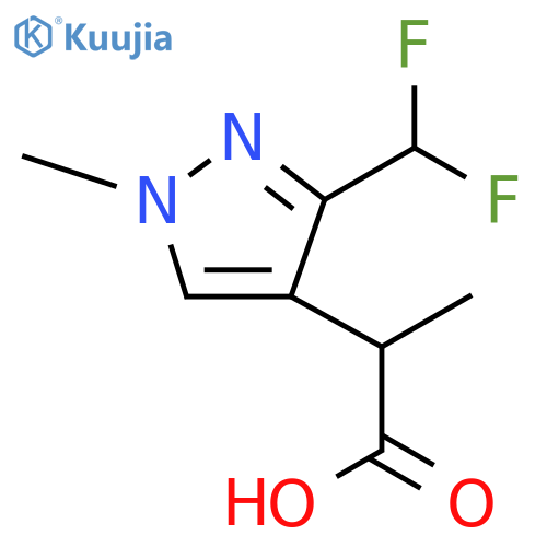 2-3-(difluoromethyl)-1-methyl-1H-pyrazol-4-ylpropanoic acid structure