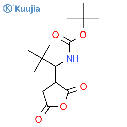 tert-butyl N-1-(2,5-dioxooxolan-3-yl)-2,2-dimethylpropylcarbamate structure