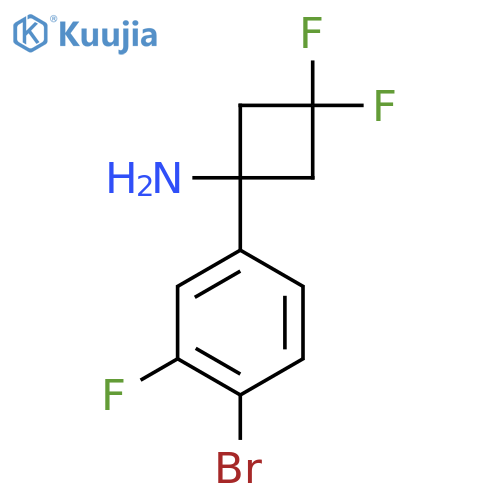 1-(4-bromo-3-fluorophenyl)-3,3-difluorocyclobutan-1-amine structure