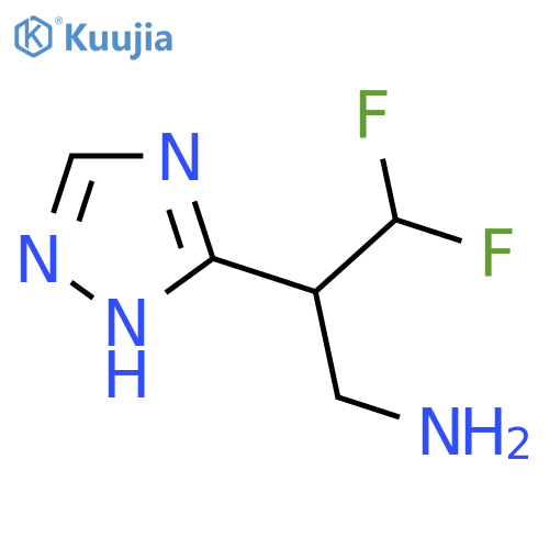 3,3-difluoro-2-(1H-1,2,4-triazol-3-yl)propan-1-amine structure
