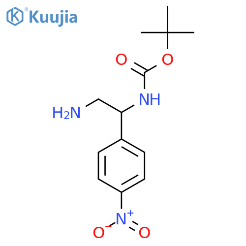 tert-butyl N-2-amino-1-(4-nitrophenyl)ethylcarbamate structure