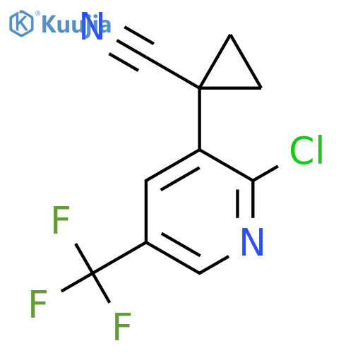 1-2-chloro-5-(trifluoromethyl)pyridin-3-ylcyclopropane-1-carbonitrile structure