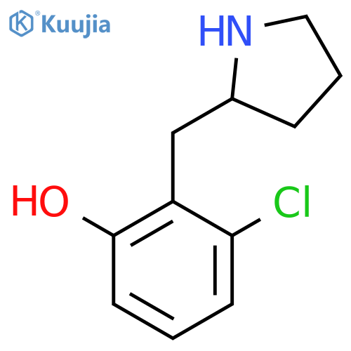 3-chloro-2-(pyrrolidin-2-yl)methylphenol structure