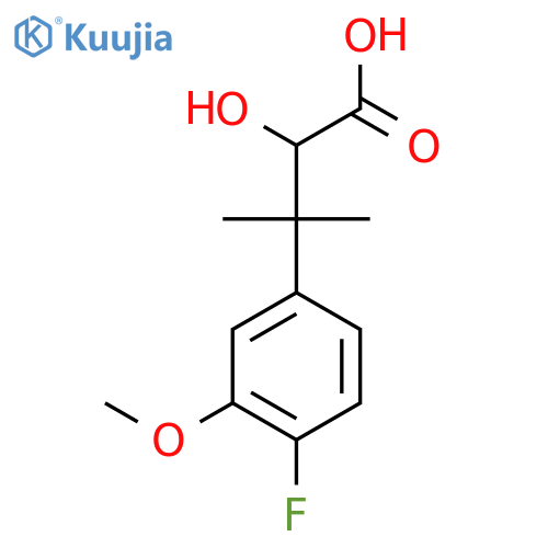 3-(4-fluoro-3-methoxyphenyl)-2-hydroxy-3-methylbutanoic acid structure