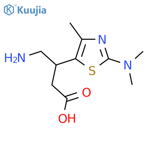 4-amino-3-2-(dimethylamino)-4-methyl-1,3-thiazol-5-ylbutanoic acid structure