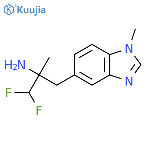 1,1-difluoro-2-methyl-3-(1-methyl-1H-1,3-benzodiazol-5-yl)propan-2-amine structure