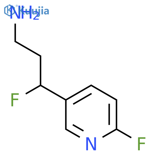 3-fluoro-3-(6-fluoropyridin-3-yl)propan-1-amine structure