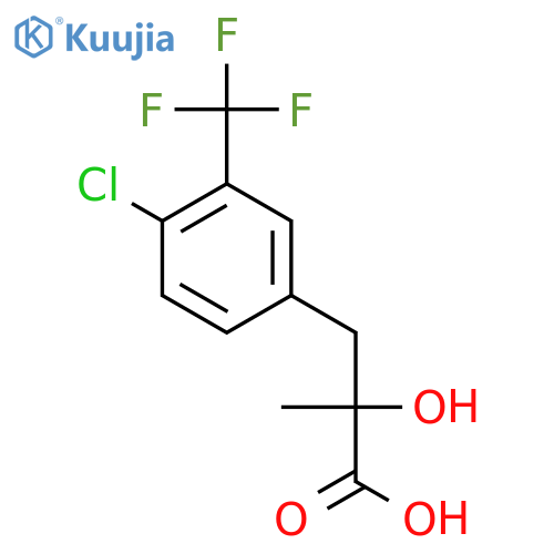 3-4-chloro-3-(trifluoromethyl)phenyl-2-hydroxy-2-methylpropanoic acid structure