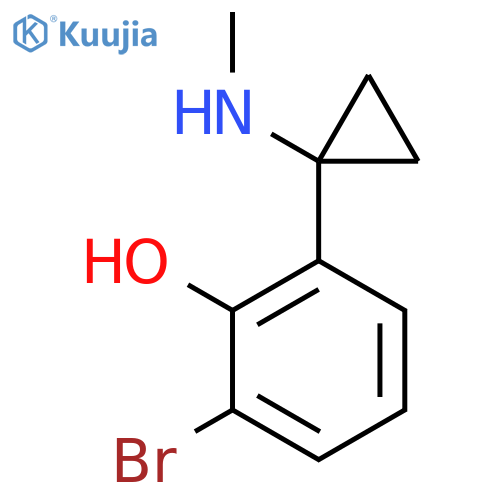 2-bromo-6-1-(methylamino)cyclopropylphenol structure