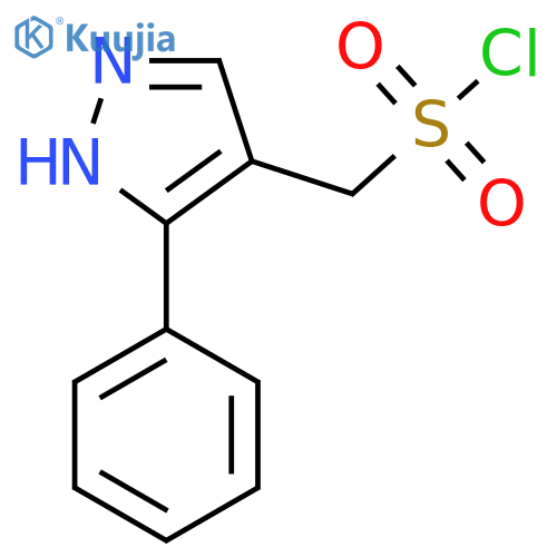 (3-phenyl-1H-pyrazol-4-yl)methanesulfonyl chloride structure