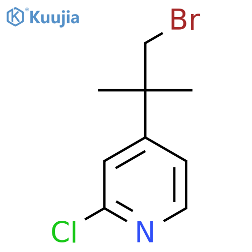 4-(1-bromo-2-methylpropan-2-yl)-2-chloropyridine structure
