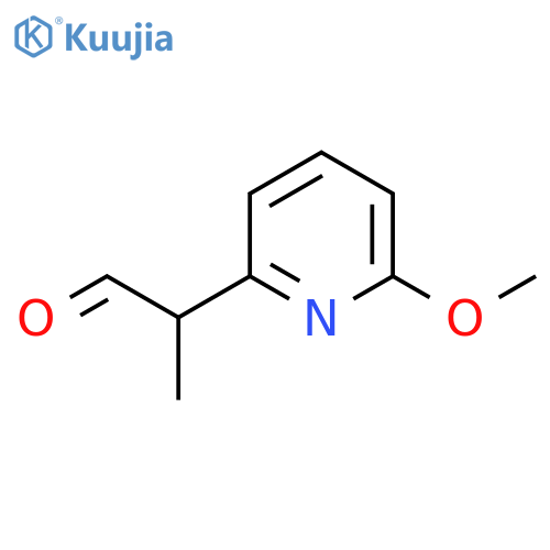 2-(6-methoxypyridin-2-yl)propanal structure