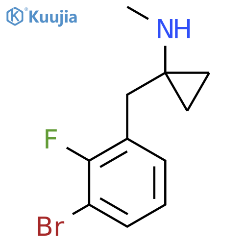 1-(3-bromo-2-fluorophenyl)methyl-N-methylcyclopropan-1-amine structure