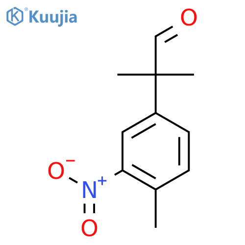 2-methyl-2-(4-methyl-3-nitrophenyl)propanal structure