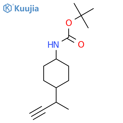 tert-butyl N-4-(but-3-yn-2-yl)cyclohexylcarbamate structure