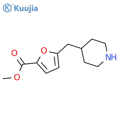 methyl 5-(piperidin-4-yl)methylfuran-2-carboxylate structure