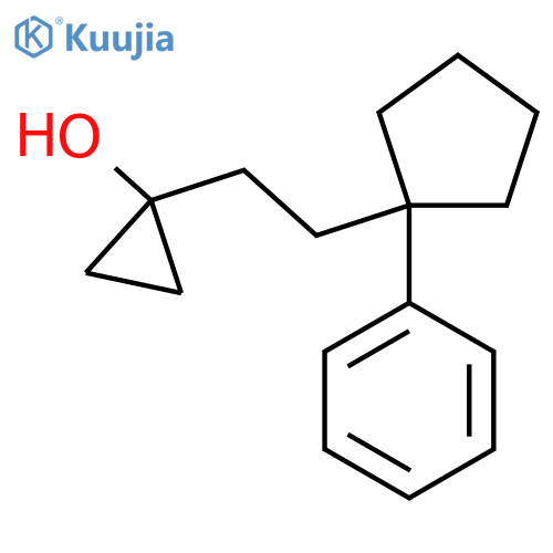 1-2-(1-phenylcyclopentyl)ethylcyclopropan-1-ol structure